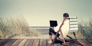télétravail à la plage